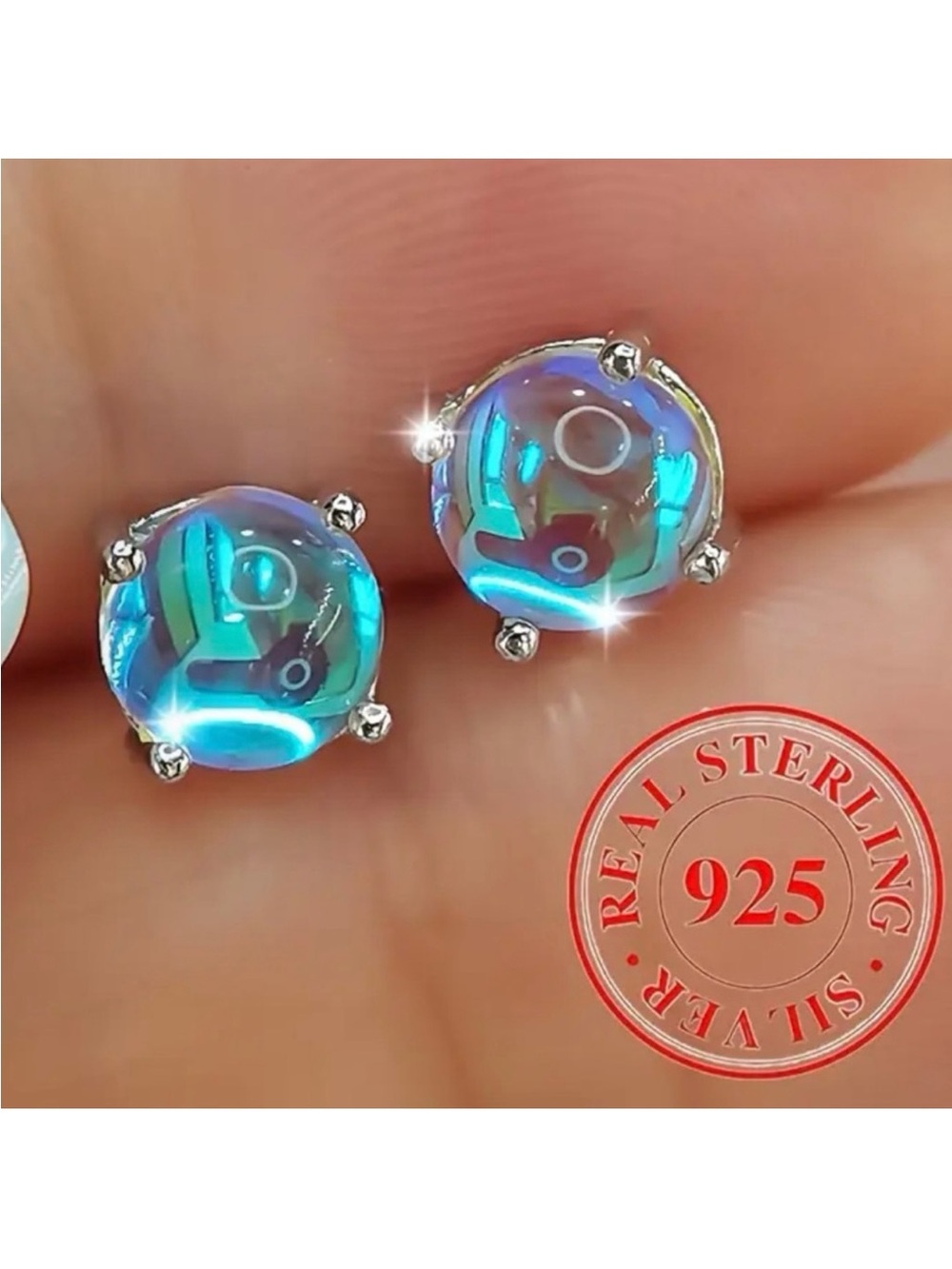 Sterling Silver Blue Earrings